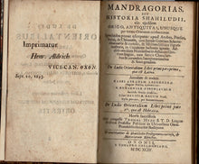 Load image into Gallery viewer, De ludis orientalibus libri duo . & Historia Nerdiludii . Fragment containing parts of the first and second sections of Book 1