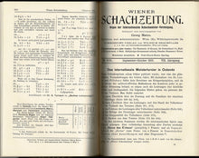 Load image into Gallery viewer, Wiener SchachZeitung. Organ für das gesamte Schachleben Volume VIII (8)
