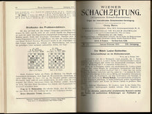 Load image into Gallery viewer, Wiener Schach-Zeitung. Organ fur das gesamte Schachleben Volume XIII (13)