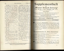 Load image into Gallery viewer, Wiener Schach-Zeitung. Organ fur das gesamte Schachleben Volume XIII (13)