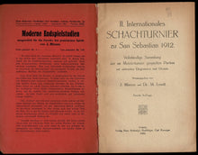 Load image into Gallery viewer, Zweites Internationales Schachturnier, Zu San Sebastian, 1912
