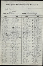 Load image into Gallery viewer, The United States Chess Championship: New York, 1940 Scoresheet