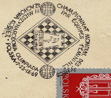 Load image into Gallery viewer, First Day Cover Posted Stamped for World Championship (Women) Match 1969