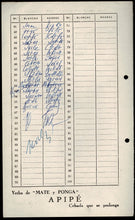 Load image into Gallery viewer, 1960 Gran Torneo Internacional Sequicentenario Federacio Argentina de Ajedrez Score sheet between Laszlo Szabo and Mark Taimanov