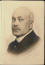Load image into Gallery viewer, Black and white photo with a portrait of Ludvig Collijn