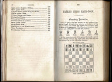 Load image into Gallery viewer, Frere's Chess Handbook. Containing Elementary Instructions and the Laws of Chess, Together with Fifty Select Games by the First