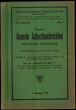 Load image into Gallery viewer, Kagan's Neueste Schachnachrichten Schachzeitung Volume 5