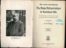 Load image into Gallery viewer, Das Zweite Internationale Schachturnier in Karlsbad 1911