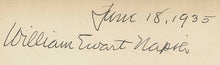 Load image into Gallery viewer, Autograph sheet with handwritten signature by William Ewart Napier