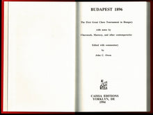 Load image into Gallery viewer, Budapest 1896: The First Great Chess Tournament in Hungary