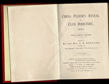 Load image into Gallery viewer, Chess players&#39; annual and club directory 1891
