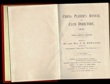 Load image into Gallery viewer, Chess players' annual and club directory 1891