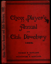 Load image into Gallery viewer, Chess players&#39; annual and club directory 1892
