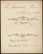 Load image into Gallery viewer, Autograph sheet with 2 handwritten signatures by Dawid Janowsky from 1895 and 1922