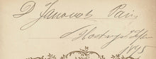 Load image into Gallery viewer, Autograph sheet with 2 handwritten signatures by Dawid Janowsky from 1895 and 1922