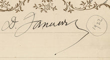 Load image into Gallery viewer, Autograph sheet with 2 handwritten signatures by Dawid Janowsky from 1895 and 1922