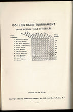 Load image into Gallery viewer, Log Cabin Chess Club Championship tournament, Class A, 1951 and the story of the famous Log Cabin traveling chess team