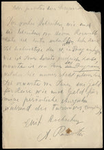 Load image into Gallery viewer, Draft letter written in pencil in German with Wiener Schachzeitung