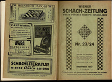 Load image into Gallery viewer, Wiener Schach-Zeitung. Organ für das gesamte Schachleben Volume V (5)
