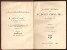 Load image into Gallery viewer, Der Dritte Kongress des Schachbundes. Nurnberg 1883