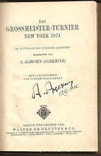 Load image into Gallery viewer, Das Grossmeister-Turnier New York 1924