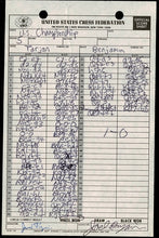 Load image into Gallery viewer, 1981 United States Chess Championship and Zonal Qualifier (Score Sheets) Joel Benjamin vs the field