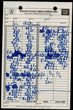 Load image into Gallery viewer, 1981 United States Chess Championship and Zonal Qualifier (Score Sheet) Anatoly Lein vs the field