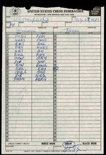 Load image into Gallery viewer, 1981 United States Chess Championship and Zonal Qualifier (Score Sheets) James Edward Tarjan (1952- ) vs the Field