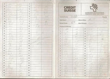 Load image into Gallery viewer, 30th annual Biel International Chess Festival Score Sheet