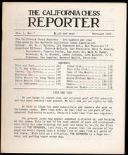 Load image into Gallery viewer, California Chess Reporter, The Volume 1