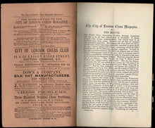 Load image into Gallery viewer, The City of London Chess Magazine, Volume 1, Number 9
