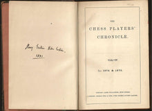 Load image into Gallery viewer, Chess Player's Chronicle Volume IV (4) 1874 & 1875
