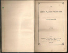 Load image into Gallery viewer, The Chess Player's Chronicle Volume III (3) Third Series for 1861