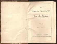Load image into Gallery viewer, The Chess Player's Quarterly Chronicle Volume II (2)