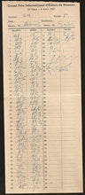 Load image into Gallery viewer, Grand Prix International d'Echecs de Monaco 1967 (score sheet)