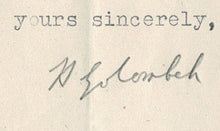 Load image into Gallery viewer, Letter from Harry Golombek to Mr Walker