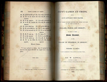 Load image into Gallery viewer, A Selection of Games at Chess Played at the Westminster Chess Club Between L. C. de la Bourdonnais and an English Amateur of First Rate Skill