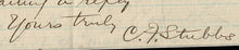 Load image into Gallery viewer, Letter from Charles Stubbs