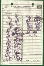 Load image into Gallery viewer, 1981 United States Chess Championship and Zonal Qualifier (Score Sheet) Anatoly Lein vs the field