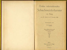 Load image into Gallery viewer, Erstes Internationales Schachmiesterturnier im Haag vom 25. October bis 5. November 1921