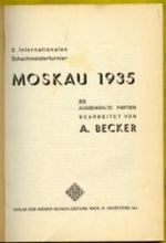 Load image into Gallery viewer, 2 Internationales Schachmeisterturnier Moskau 1935