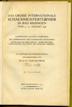 Load image into Gallery viewer, Das Grosse Internationale Schach Meisterturnier in Bad Kissingen, vom 11 - 25 August 1928