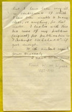 Load image into Gallery viewer, Frank Wynne Letter to Fritz Englund