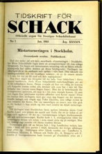 Load image into Gallery viewer, Tidskrift för Schack, Volume 49
