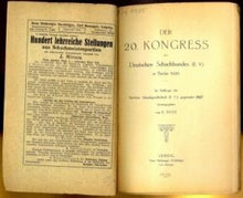 Load image into Gallery viewer, Der 20. Kongress des Deutschen Schachbundes, Berlin 1920