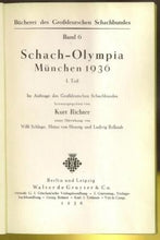 Load image into Gallery viewer, Schach-Olympia Munchen 1936, I. Teil & II. Tiel: Im Auftrage Des Grobebeaustschen