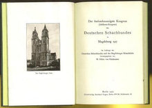 Load image into Gallery viewer, Der funfundzwanzigste Kongress (Jubilaums-Kongress) des Deutschen Schachbundes in Magdeburg 1927