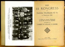 Load image into Gallery viewer, Der 22. Kongress des Deutschen Schachbundes Oeynhausen 1922