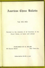 Load image into Gallery viewer, American Chess Bulletin Volume XXI (21)