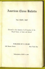 Load image into Gallery viewer, American Chess Bulletin Volume 24